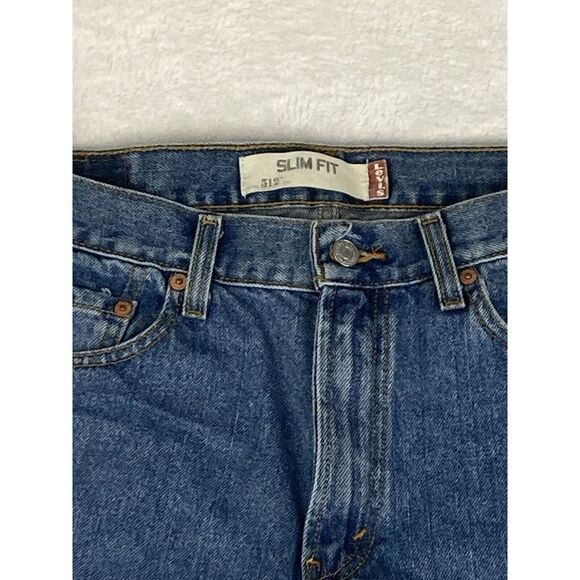 Levi's 512 Jeans Mens Slim Fit Blue Split Hem Size 34x32 (33x32.5 Measured) - Picture 3 of 16